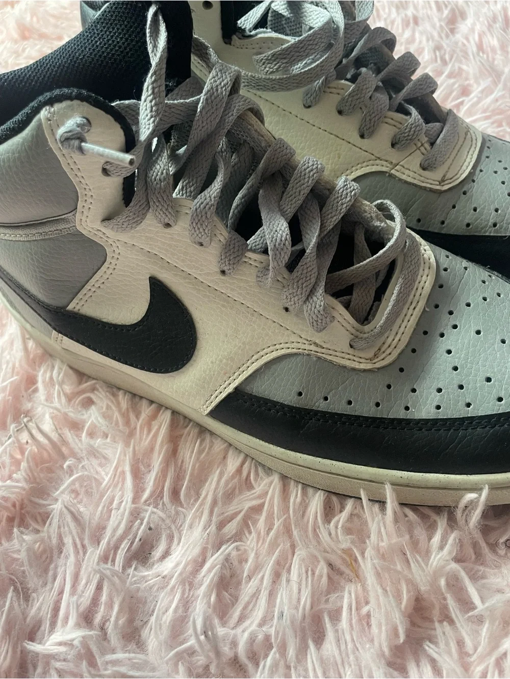Nike Black and Gray High-Top Sneakers